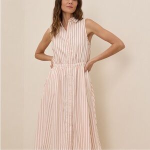 Pact zuma sleeveless shirt dress size L 100% organic cotton